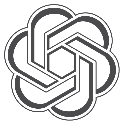 ChatGPT Logo transparent grau weiß